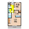 アイレ 1LDKの間取り
