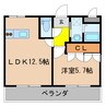 ルピナス　ネオコート 1LDKの間取り