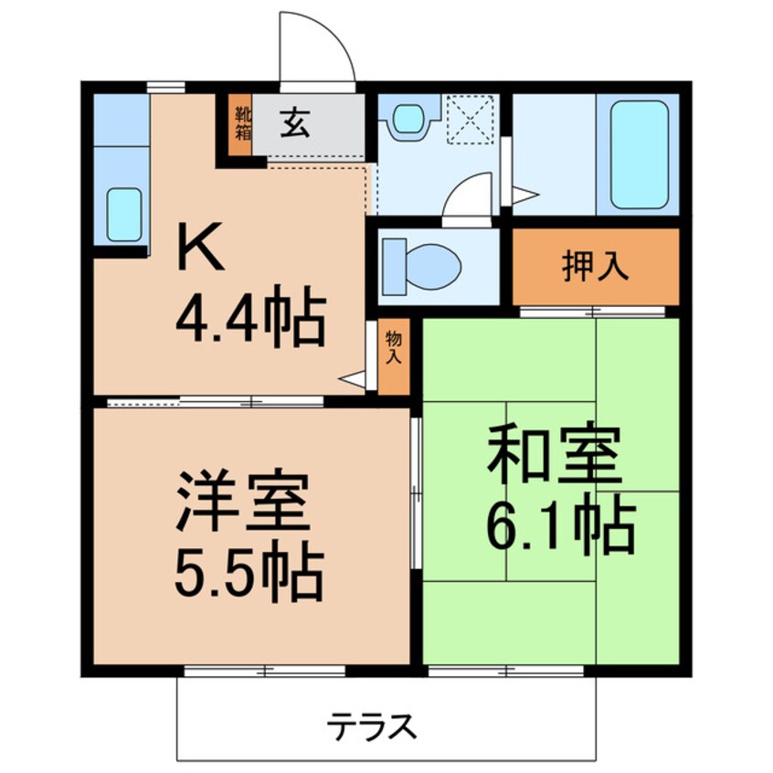 間取図 ハオス・フロイデＢ