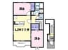 スウィートレジデンス１番館 2LDKの間取り
