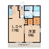 ラフォーレ柏原Ｂ 1LDKの間取り