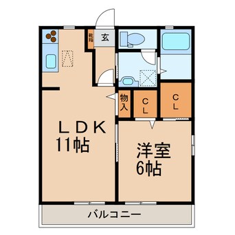 間取図 ラフォーレ柏原Ｂ