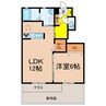 メゾンメイプル 1LDKの間取り