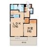 メゾンメイプル 1LDKの間取り