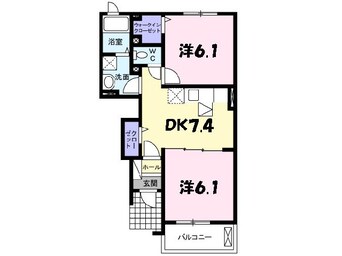 間取図 フォンテーヌ柏原Ⅱ