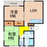 バードヒル東奥 2LDKの間取り