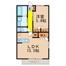 グランハイム氷上 1LDKの間取り