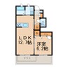シャーメゾン大新屋A 1LDKの間取り