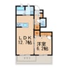 シャーメゾン大新屋A 1LDKの間取り