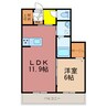 グランド　ハピネス 1LDKの間取り