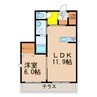 グランド　ハピネス 1LDKの間取り