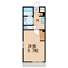 コーポ石生A棟 1Kの間取り