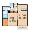 リジエール南屋敷Ⅲ 1LDKの間取り