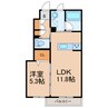 シャーメゾン　サンリット 1LDKの間取り