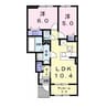 ボナールⅠ 2LDKの間取り