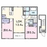 プティ　フォレスタ柏原Ⅱ 2LDKの間取り