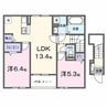 プティ　フォレスタ柏原Ⅱ 2LDKの間取り