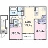 プティ　フォレスタ柏原Ⅱ 2LDKの間取り