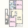 デスパシオ氷上Ⅱ 2LDKの間取り