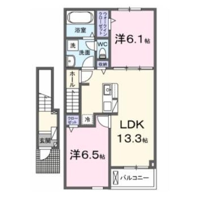間取図 カーサ K スワン Ⅰ