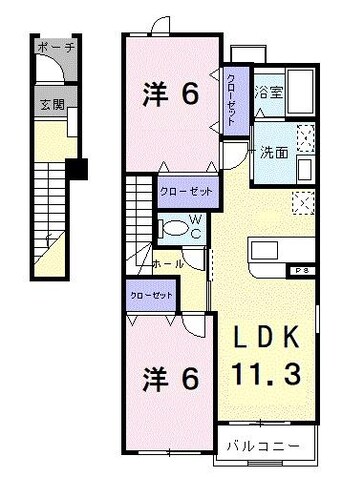 間取図 メゾン・ソレイユIIＢ棟