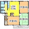 ロイヤルハイムＡ 3LDKの間取り