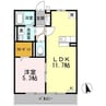 グランソーレ 1LDKの間取り