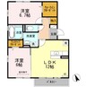 リビングタウン西条東　A棟 2LDKの間取り