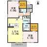 カーサアルカディア 2LDKの間取り