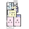 ヴィオラメゾンI 2DKの間取り