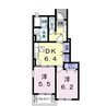 カメリアＡ 2DKの間取り