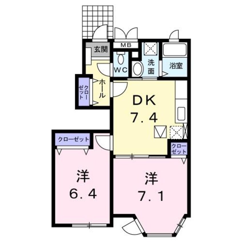 間取図 グリーンベルクォーター　Ｂ