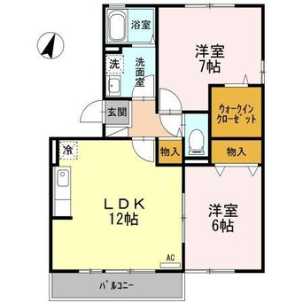 間取図 クレール友松