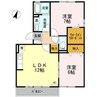 クレール友松 2LDKの間取り