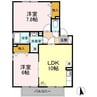 ジュネス　IV 2LDKの間取り