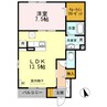 メゾンヴァンベール 1LDKの間取り
