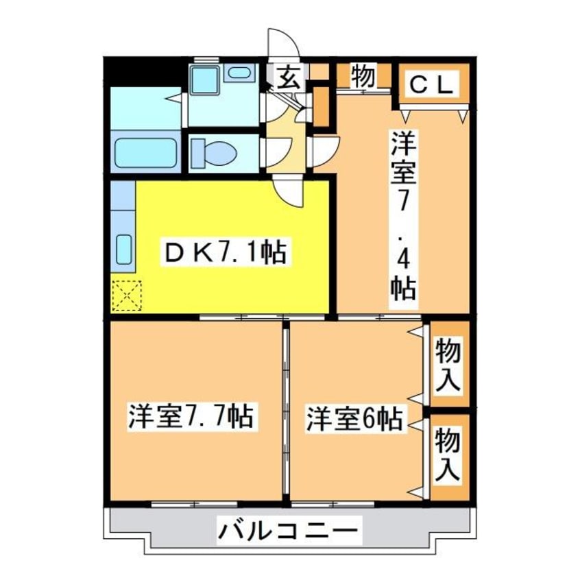 間取図 すずらん館　Ａ