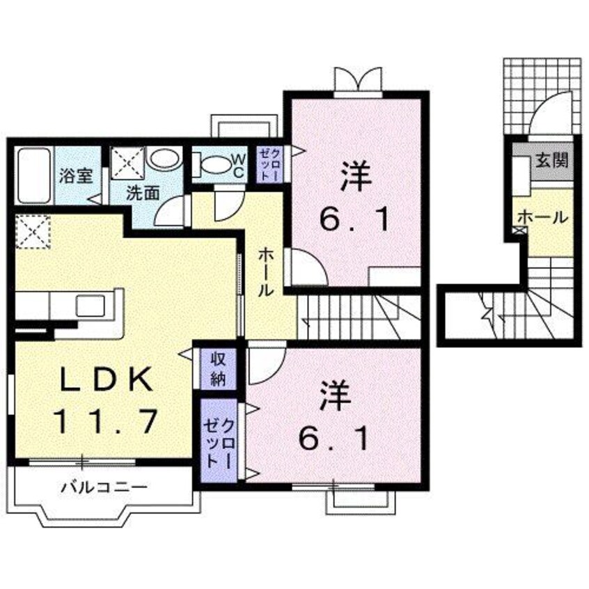 間取図 ハルシュタット　Ｂ