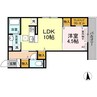 メセナ吉行 1LDKの間取り