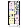 エーデル　ペルレ 2LDKの間取り