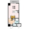 メセナ西条 1Rの間取り