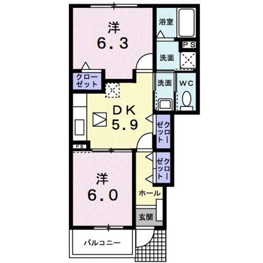 間取図 ハイデヒルズ黒瀬