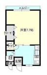 サンフェニックスＢ 1Kの間取り