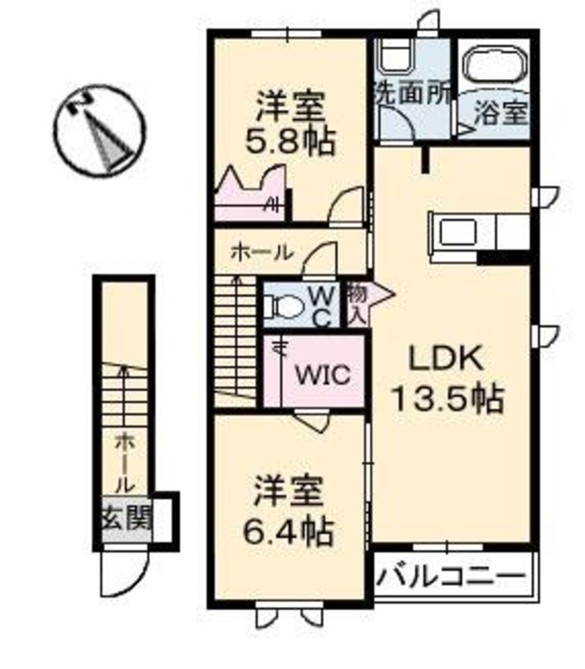 間取図 パッサーレ　壱番館