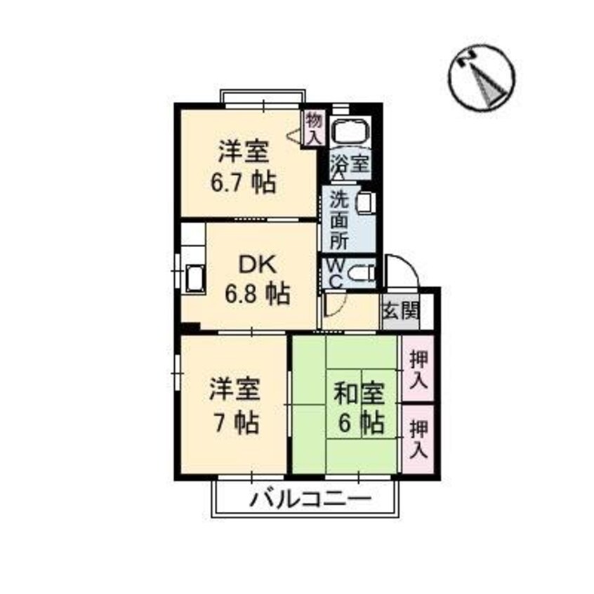 間取図 クレルバリュージュ　Ｂ棟