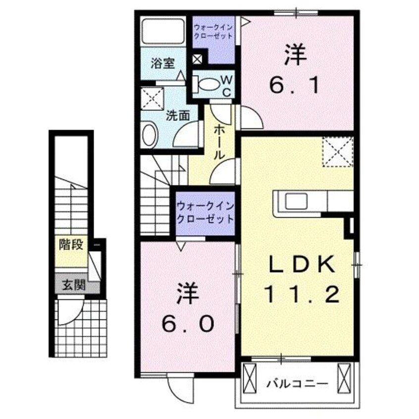 間取図 イースト　レリアンスＡ