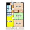 中央マンション 3DKの間取り