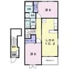 アルカンシエルＡ 2LDKの間取り
