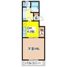 メゾングランドールI 1DKの間取り