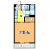 リバーサイド福村　I 1Kの間取り